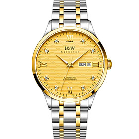 Đồng hồ nam chính hãng IW CARNIVAL IW651G-3 Kính sapphire ,chống xước ,Chống nước 50m ,Bảo hành 24 tháng,Máy cơ (Automatic),dây kim loại thép không gỉ 316L, thiết kế đơn giản dễ đeo