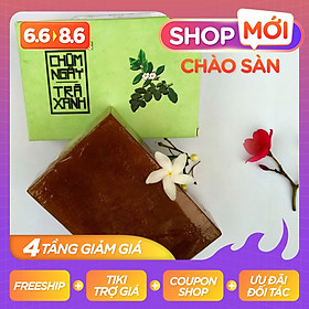 Xà bông Sinh Dược Chùm ngây Trà xanh, xà bông cục handmade 100gr, mẫu bao bì vẽ mộc, mùi trầu không, làm sạch diệt khuẩn hiệu quả từ trầu không, trà xanh theo YHCT có tính mát cho da