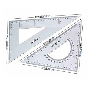 Bộ Thước Eke 30cm Deli 6430