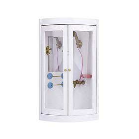 Miniature Bathroom Shower Furniture Set For 1/12 Dolls House Accessories Decor, Luxury European Style