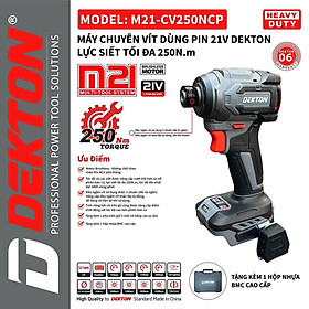COMBO Máy chuyên vít dekton M21-CV250NCP KÈM 1 PIN M21-B4000M + 1 SẠC M21-S20 DEKTON - KM_T8 -HÀNG CHÍNH HÃNG