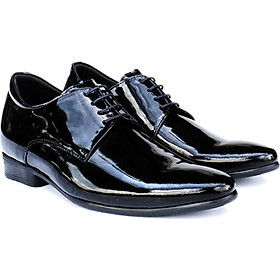 GIÀY TĂNG CHIỀU CAO - GIÀY CAO DÀNH CHO NAM GIỚI S955  ĐEN BÓNG - CAO 6CM GIÀY ĐỘN NAM CAO VƯỢT TRỘI - ĐEN BÓNG - 39