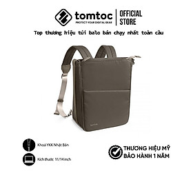 Túi đeo kiêm balo Tomtoc Slash Sling Bag Taupe cho Ultrabook13/14 inch - Hàng chinh hãng