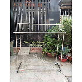 Giá phơi đồ, sào phơi quần áo ĐÔI inox chân hộp vuông
