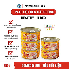 Combo 10 lon - Pate Cột Đèn Hải Phòng Sovifood - Ít Béo, Nhiều Thịt Ít Gan - 1,9KG