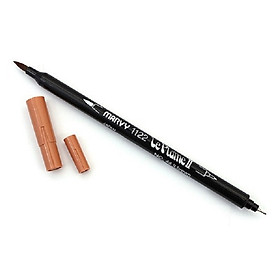 Bút lông hai đầu màu nước Marvy LePlume II 1122 - Brush/ Extra fine tip - Lt. Brown (44)