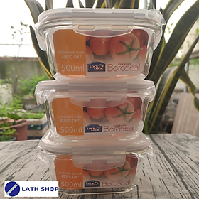 Mua Bộ 3 Thố thủy tinh vuông Lock&Lock LLG214 500ml