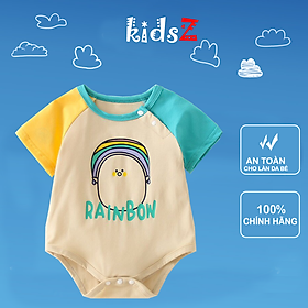 Bộ Body chip Bodysuit ngắn tay cho bé trai bé gái vải cotton mềm mịn size từ 3-12Kg