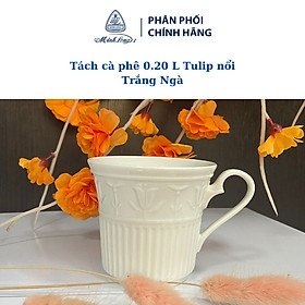Mua Tách cà phê 0.20 L Tulip nổi Trắng Ngà (022025000) - Gốm sứ cao cấp Minh Long 1