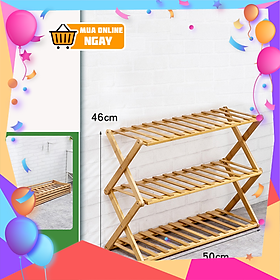 Mua  GDSG82  HÀNG CÓ SẴN  Kệ để giày dép nhiều tầng gỗ tre  gấp xếp gọn nhẹ tiện lợi  Kệ không cần lắp ráp cho gia đình