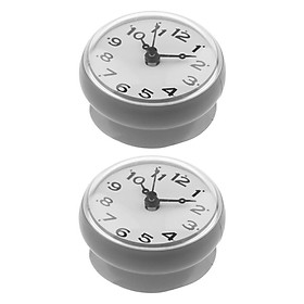 2 Pcs Shower Bathroom Clock Moistureproof Waterproof Time Display Gift