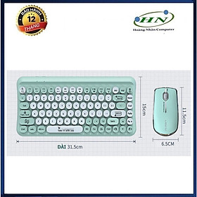 Mua Bộ bàn phím mini 85 phím nút tròn và chuột không dây LT700 dùng cho văn phòng