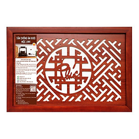 Tấm chống ám khói Mộc Linh 41x61 chữ Phúc màu Nâu