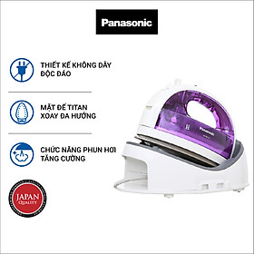 Bàn Ủi Hơi Nước Không Dây Panasonic NI-WL30VRA - Mặt Đế Silver Titan - Công Suất 1550W - Hàng Chính Hãng