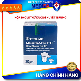 Hình ảnh Hộp 30 que thử đường huyết tiểu đường Nhật Bản Terumo Medisafe Fit, niêm phong riêng từng que