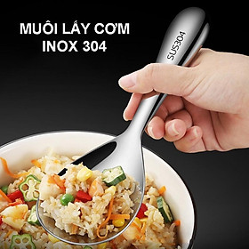 Mua Muôi Lấy  Xới Cơm Bằng Inox 304 Chống Dính  Không Han Rỉ  Sáng Bóng  Sang Trọng