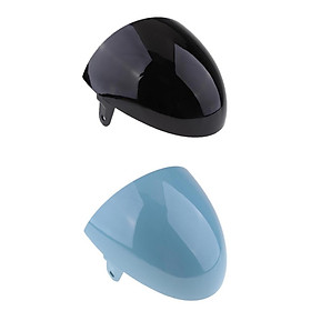 2 Pieces Motorcycle ABS Rear Seat Cowl Cover for Cafe Racer Black+Blue