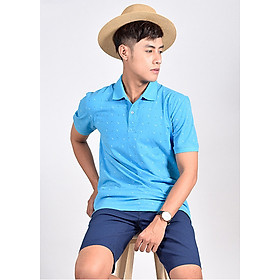 Áo Polo nam Novelty in họa tiết phối bo dệt trơn màu NATMHTMCSR181122NSS