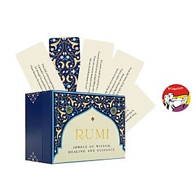 Sách - Rumi: Jewels of Wisdom, Healing & Guidance - 55 Cards of Bliss & Reverie|Self Help/Nhập khẩu