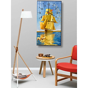 Đồng Hồ tranh Pha lê PVP, đồng hồ KT 30*60, 40*80, ĐỒNG HỒ PHA LÊ , ĐÔNG HỒ TREO TƯỜNG - THUẬN BUỒM