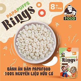 COMBO 3 BÁNH ĂN DẶM PAPAFOOD PAPAPUFFS - RINGS - 100% NGUYÊN LIỆU HỮU CƠ