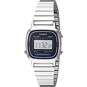 Casio Women's LA670WA-2 Silver Stainless-Steel Quartz Watch with Digital Dial