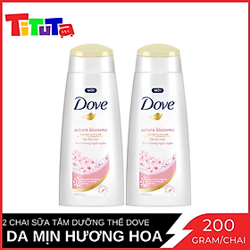 [HKM] Combo 2 Chai Sữa Tắm Dưỡng Thể Dove Da Mịn Hương Hoa Chai 200g x2