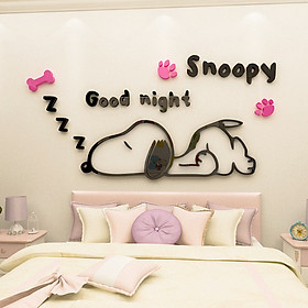 Mua Trang Trí Dán Tường Snoopy Tranh Mica 3D