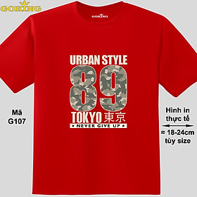 URBAN STYLE 89, mã G107. Hãy tỏa sáng như kim cương, qua chiếc áo thun Goking siêu hot cho nam nữ trẻ em, cặp đôi, gia đình, đội nhóm