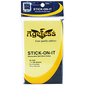 Giấy Note 3 x 5 Ageless GL-655 - Màu Vàng