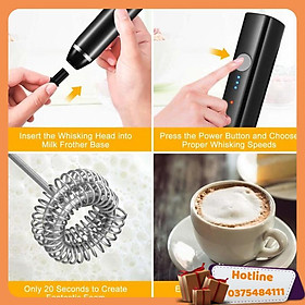 Mua Máy Tạo Bọt Cafe  Sữa Cầm Tay Dung Lượng Pin 1200Mah - Hàng Loại 1