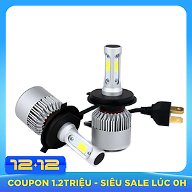 Đèn Led pha S2 3 tim chân H4 găn xe máy, ô tô P4 Siêu sáng (1 chiếc)