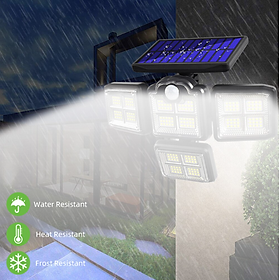 Đèn LED năng lượng mặt trời cảm biến chuyển động Outdoor Solar Lights 4 Head Motion Sensor
