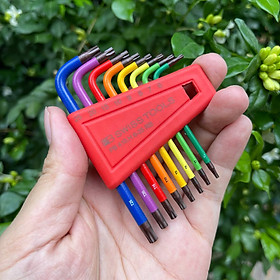 Mua BỘ LỤC GIÁC BÔNG HOA THỊ NGẮN CHỮ L 8 CÂY SƠN TĨNH ĐIỆN NHIỀU MÀU PB 410.H 6-25 RB