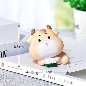 Mua Mô hình Trâu vàng mũm mĩm dễ thương trang trí tiểu cảnh  terrarium  DIY