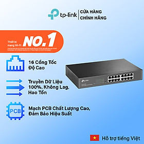 Hình ảnh TP-Link  TL-SF1016D - Switch Chia Tín Hiệu Để Bàn 16 Cổng 10/100Mbps - Hàng Chính Hãng
