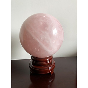 Quả cầu đá Thạch Anh hồng - 14,3cm - 4,2kg (tặng đế)