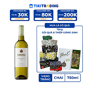 Rượu Vang trắng Tây Ban Nha Ederra Rioja Seleccion Especial 11.5% - 13.5% (750ml)- Không Hộp