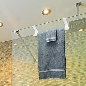 Hình ảnh Modern Towel Rack Over Kitchen Door, Bathroom Towel Shelf Storage Hanging Holder, No Drilling, Stainless Steel Rag Hanger Towel Bar