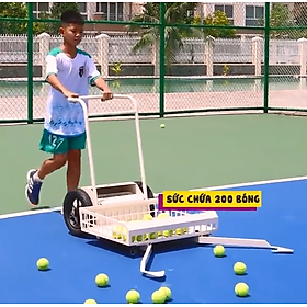 Xe đẩy gom bóng Tennis đã năng