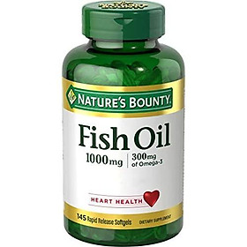 Nature's Bounty Fish Oil Omega-3 1000 mg Softgels 145 ea