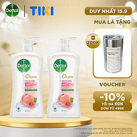 COMBO 2 CHAI SỮA TẮM  DETTOL ONZEN DƯỠNG DA ĐÀO & PHÚC BỒN TỬ (950G/CHAI)