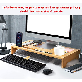 Mua Kệ Đỡ Màn Hình Máy Tính Monitor iMac Macbook Laptop Để Bàn Làm Việc Bằng Gỗ Tre Tự Nhiên Việt Nam