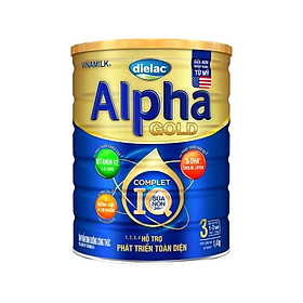 Sữa Bột Vinamilk Dielac Alpha Gold IQ Step 3 Dành Cho Bé Từ 1-2 Tuổi - Hộp Thiếc 1,5kg