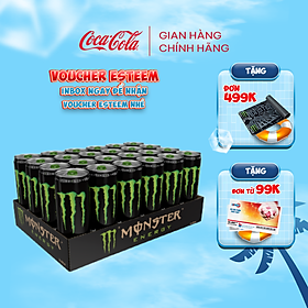 Hình ảnh [TẶNG VOUCHER ESTEEM] Lốc 24 Lon Nước Tăng Lực Giải Khát Monster Energy 355ml/Lon Sale 15.5 Coca-Cola Official Store