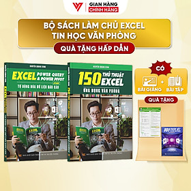 Combo 2 Sách Power Query & Power Pivot Và 150 Thủ Thuật Excel Ứng Dụng Văn Phòng Kèm Video Khóa Học
