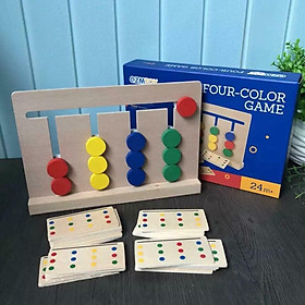 Đồ chơi gỗ - Giáo cụ Montessori Ghép hình tư duy Four color Game