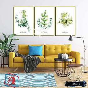 Mua Bộ 3 tranh canvas treo tường Decor Hoa lá phong cách scandinavian – DC075