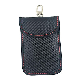 PU Leather Car Key Faraday Bag Signal Block Bag Cellphone Security Sleeve