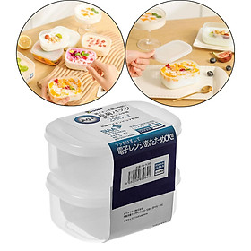 Bộ 2 hộp thực phẩm nắp mềm Ag+ 280ml - Hàng Nội Địa Nhật Bản